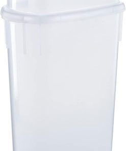 Rubbermaid Wrap N' Craft Plastic Wrapping Paper Organizer Storage Container with Top Ornament Storage Compartment for 20 Standard 30 Inch Rolls. Clear